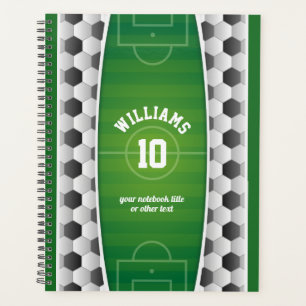 Monogram Football Soccer Field Ball Sport Green Planner