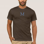 Monogram Front Design Elegant Trendy Brown Men's T-Shirt<br><div class="desc">Monogram Front Design Elegant Trendy Brown Men's Template Modern Basic Bella Canvas T-Shirt.</div>