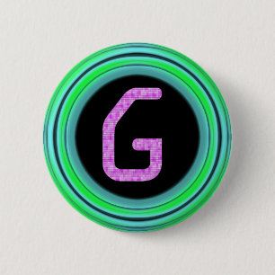 Monogram "G" 2 Inch Round Button