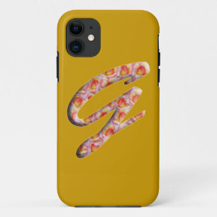 Monogram G in Roses Pattern phone case
