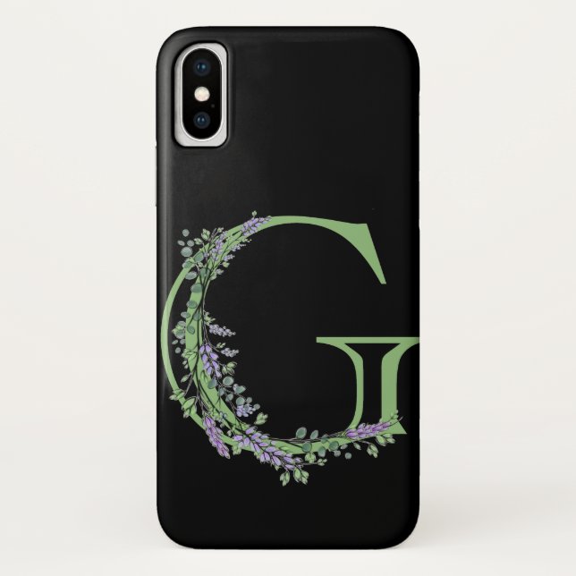 Monogram G Lavender Eucalyptus Case-Mate iPhone Case (Back)