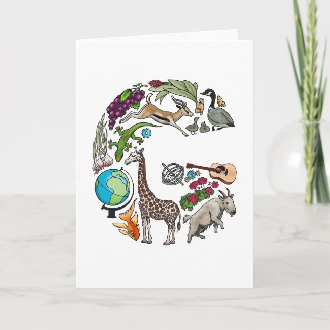 Monogram "G" note card (Front)