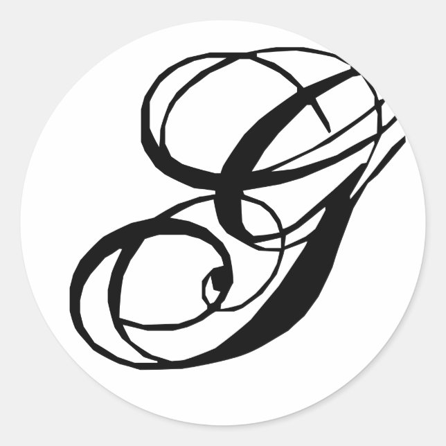 Monogram G Wedding Seal Sticker (Front)