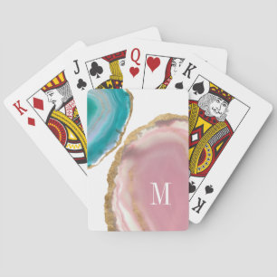 Monogram Gem Stones I Playing Cards