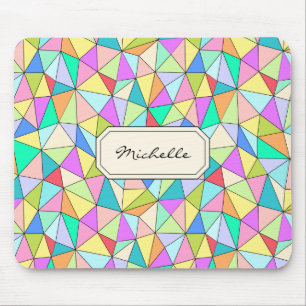 Monogram Geomertic Colourful Bright Mousepad