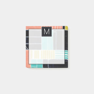 Monogram   Geometric Blocks Post-it Notes