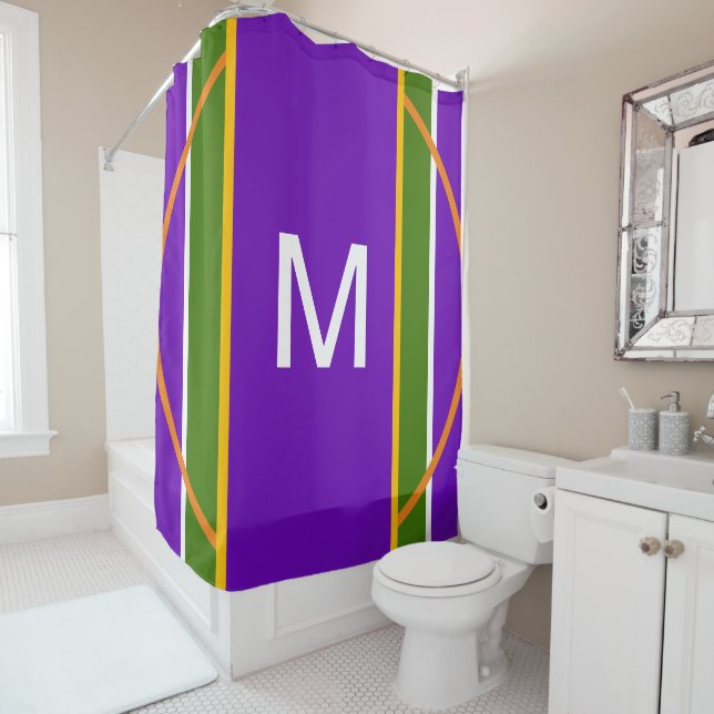 Monogram Geometric Bright Purple Yellow  (In Situ)