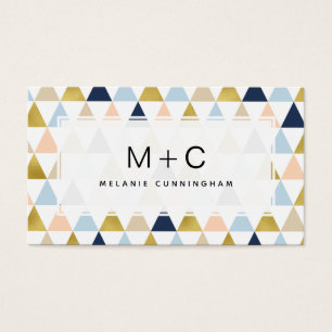 Monogram Geometric Business Cards