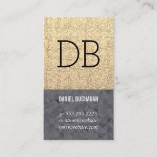 Monogram Geometric Pattern Business Card