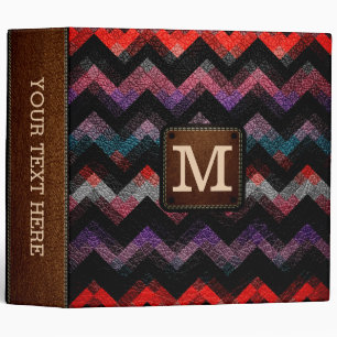 Monogram Geometric Pattern Leather Look #19 Binder