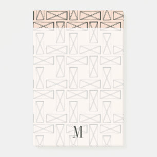 Monogram   Geometric Rectangle X Design Post-it Notes