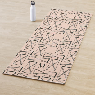 Monogram Geometric Rectangle X Design Yoga Mat