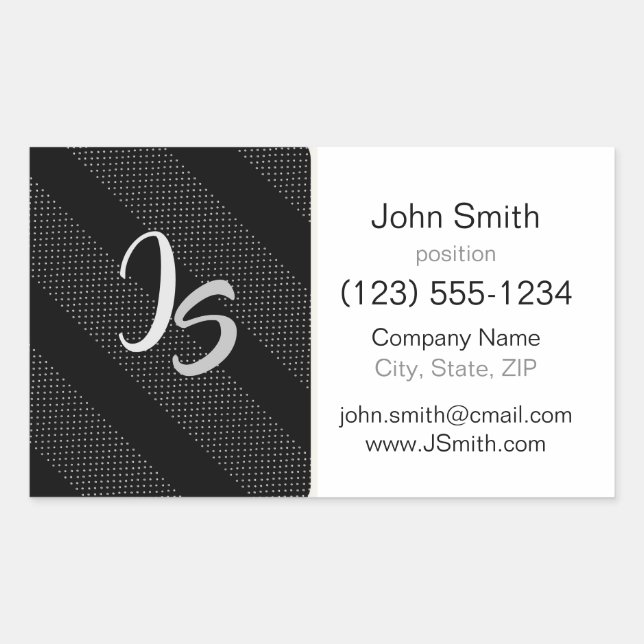 Monogram Geometric trendy black pattern Sticker (Front)