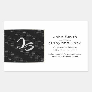 Monogram Geometric trendy black pattern Sticker