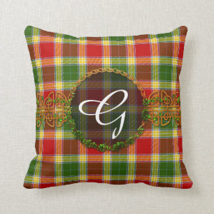 Monogram Gibson Tartan Throw Pillow