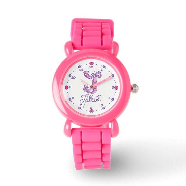 Monogram girls J doodart Julliet nom montre (Recto)