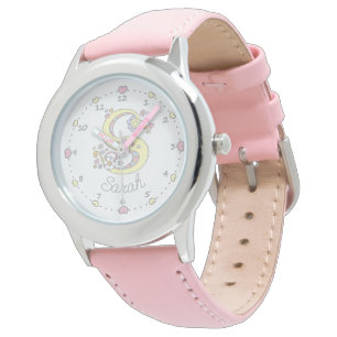 Monogram girls letter S art Sarah name Watch