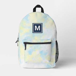 Monogram Girly Pastel Tie-dye backpack