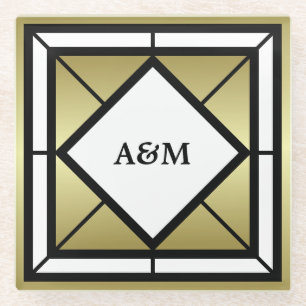 Monogram Glass Coaster