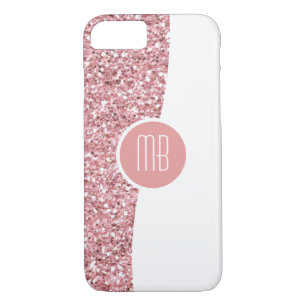 Monogram Glitter Bling iPhone 8/7 Case