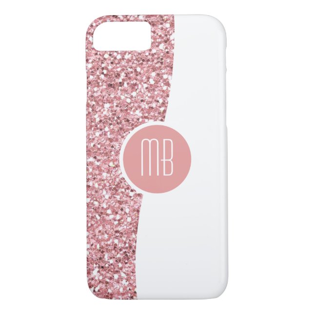 Monogram Glitter Bling Case-Mate iPhone Case (Back)