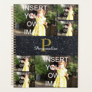 Monogram Glitter Effect 2021 Personalized Photo Planner