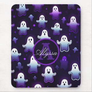 Monogram Glowing Ghosts in the Night Mouse Pad