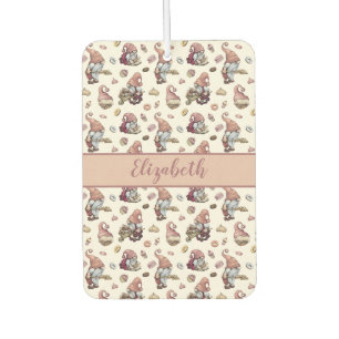 Monogram Gnomes Baking Cupcakes Doughnuts  Air Freshener