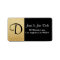 Monogram Gold & Black Return Address Label