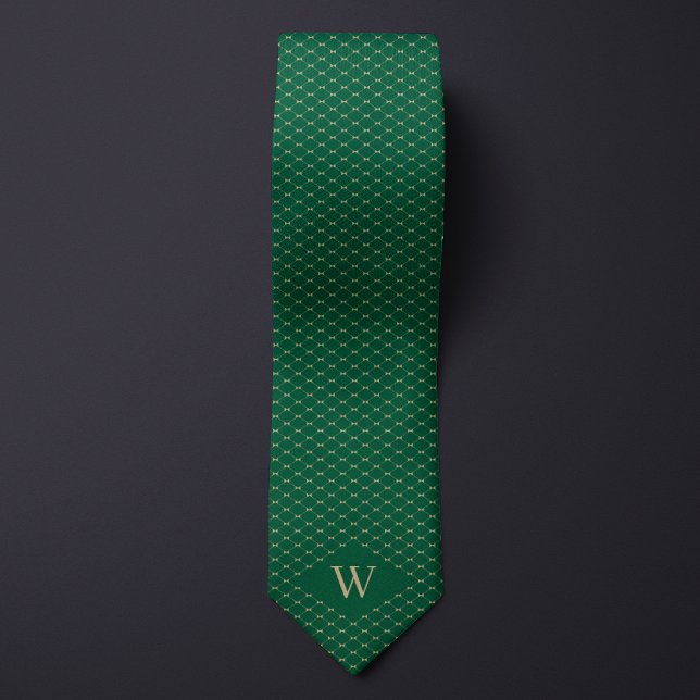 Monogram Gold Chain-Link Pattern Tie (Creator Uploaded)