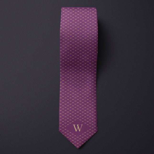 Monogram Gold Chain-Link Pattern Tie (Creator Uploaded)