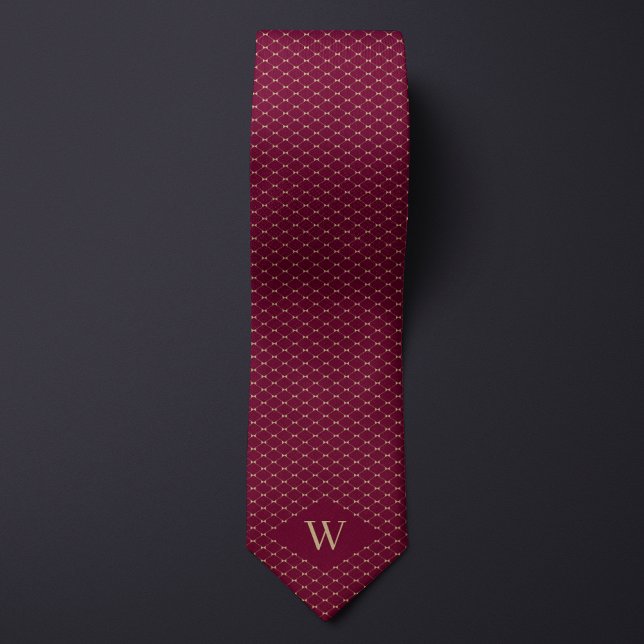 Monogram Gold Chain-Link Pattern Tie (Creator Uploaded)