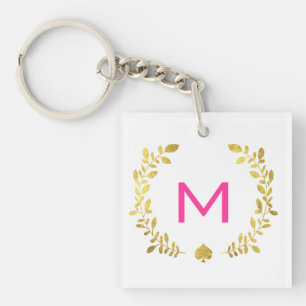 Monogram Gold Foil Laurel & Spade
