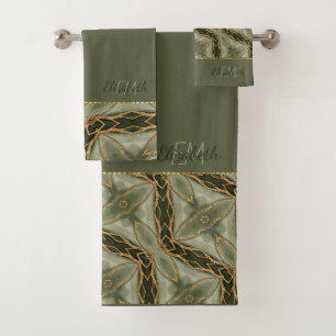 Monogram Gold Green Style moderne