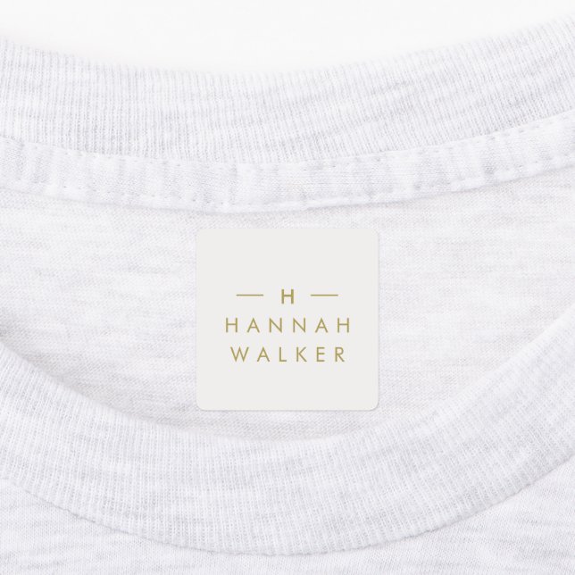 Monogram Gold Grey | Minimalist Elegant Clothing (Affixed)