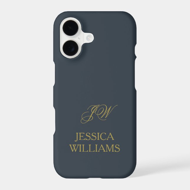 Monogram  Gold Initials Name Minimalist Lavender (Back)