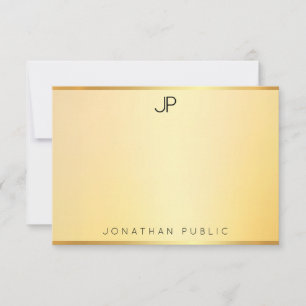 Monogram Gold Look Template Modern Simple Elegant