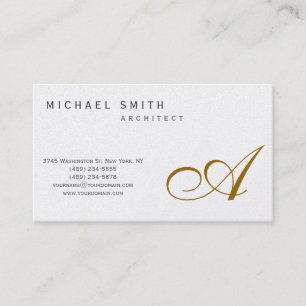 Monogram Gold Modern Simple Business Card