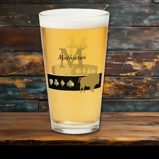 Monogram Gold Silhouette Bison Glass (Creator Uploaded)