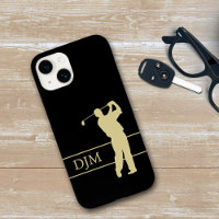 Monogram Gold Silhouette Golfer