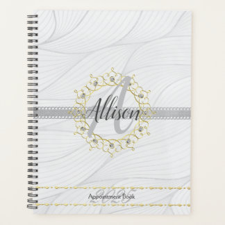 Monogram Gold Silver 2025 Appointment Book