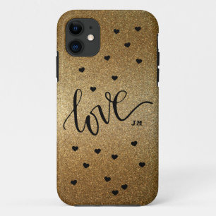 Monogram Gold with Love iPhone 11 Case