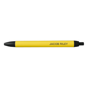 Monogram Gold Yellow Black Ink Pen