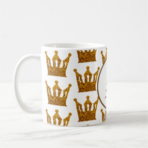 Monogram Golden crown  Classic Mug