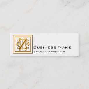Monogram Golden Z Elegant Profile Cards
