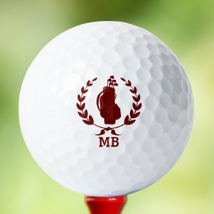 Monogram Golf Bag Wreath Monogrammed Personalized Golf Balls