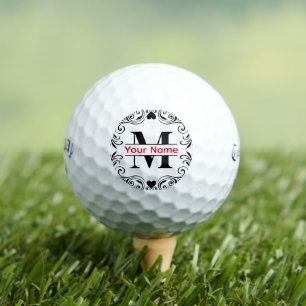 Monogram Golf Ball Initial M - Add your name
