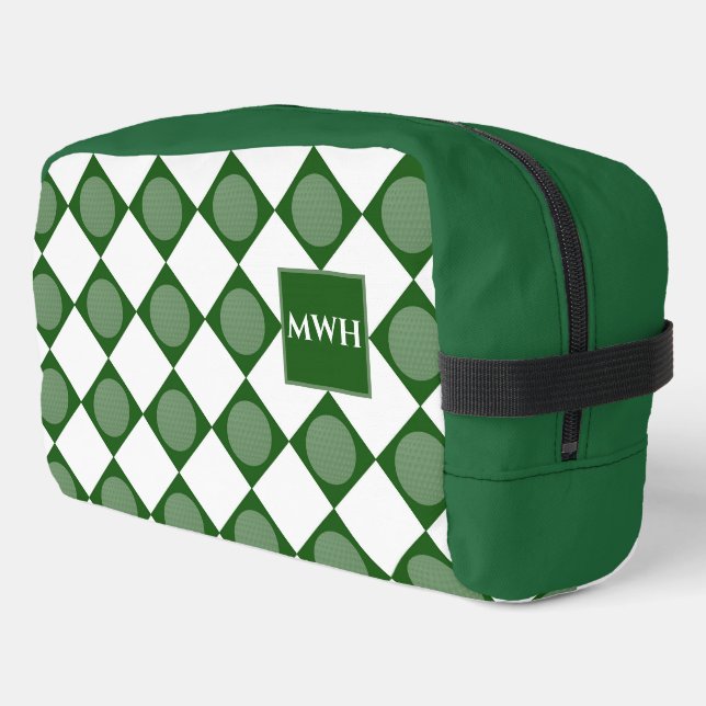 Monogram Golf Ball Pattern Dopp Kit Bag (Left Corner)