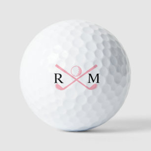 Monogram Golf Player Club Pink Logo Balls