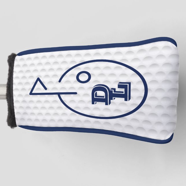 Monogram Golf Putter Cover (Navy) (Front)